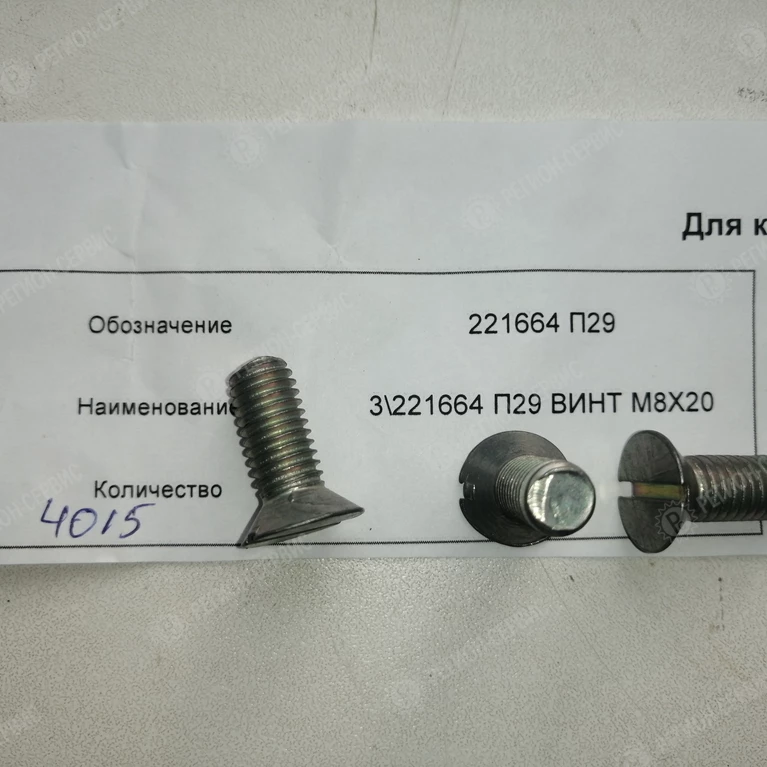 221664 П29-Винт М8Х20 фото