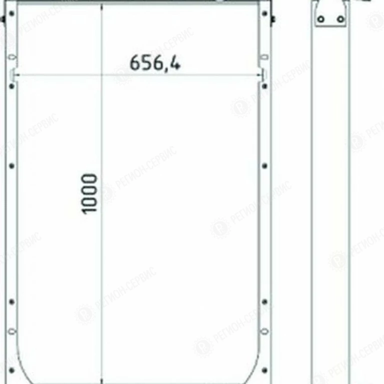 Радиатор водяной (Урал 6370 с дв652-301) (CuproBraze) 4-х ряд 6563Р-1301010-10