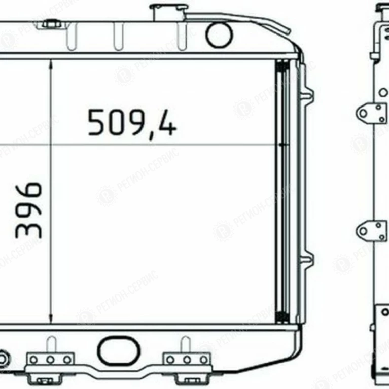 Радиатор водяной (УАЗ 3163 с двиг.УМЗ-4213) 3-х ряд 31608-1301010-02