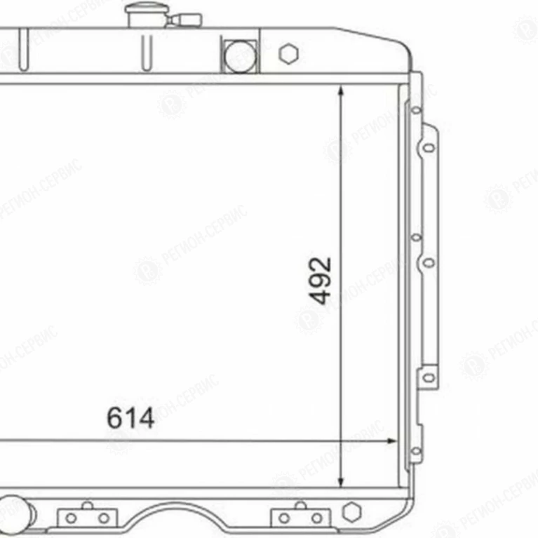 Радиатор водяной (ГАЗ 3307 с дв. ЗМЗ-513) 3-х ряд 3307-1301010-70