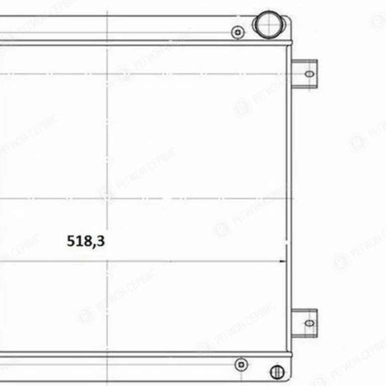 Радиатор водяной (ГАЗель-Бизнес с дв.Cummins ISF 2.8) 2-х ряд NOCOLOK 3302А-1301010