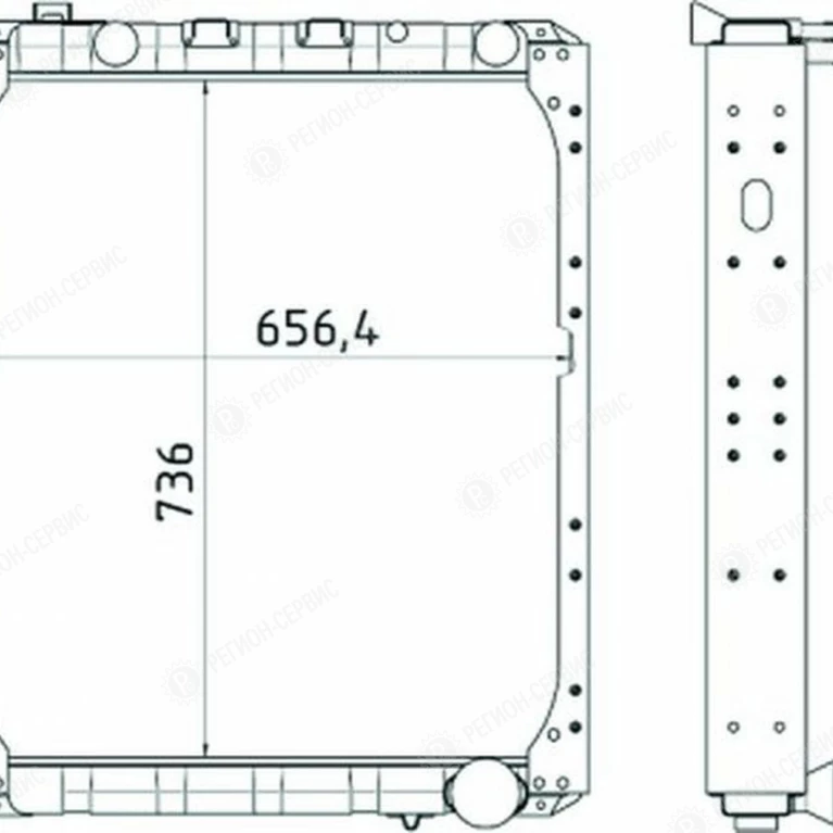 Радиатор водяной (МАЗ с двиг. 238ДЕ2) 3-х ряд 642290-1301010-011