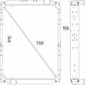 Радиатор водяной (МАЗ-650136, 631236, 630333 с дв. Deutz) (Nocolok) 2-х ряд 630333А-1301010