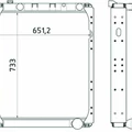 Радиатор водяной (МАЗ с двиг. 238ДЕ2) (Nocolok) 2-х ряд 642290A-1301010-10