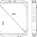 Радиатор водяной (МАЗ 5551А2) (Е-3) 3-х ряд 5551А2-1301010-001