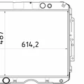 Радиатор водяной (ГАЗ 3309, 33081 с дв. ММЗ Евро-4) 3-х ряд 3309Ш-1301010
