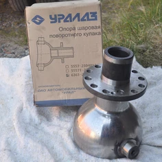 6361-2304013-Опора шаровая со шкворнями в сборе (12 крепёжных отверстий, Ø 19 мм, высота шейки 85 мм.) фото