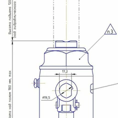 Домкрат 5т ДГ5-3913010 (02=00) (гидрав., 1-но плунжерный, высота подх. - 180мм, мак. выс. -377 ми)